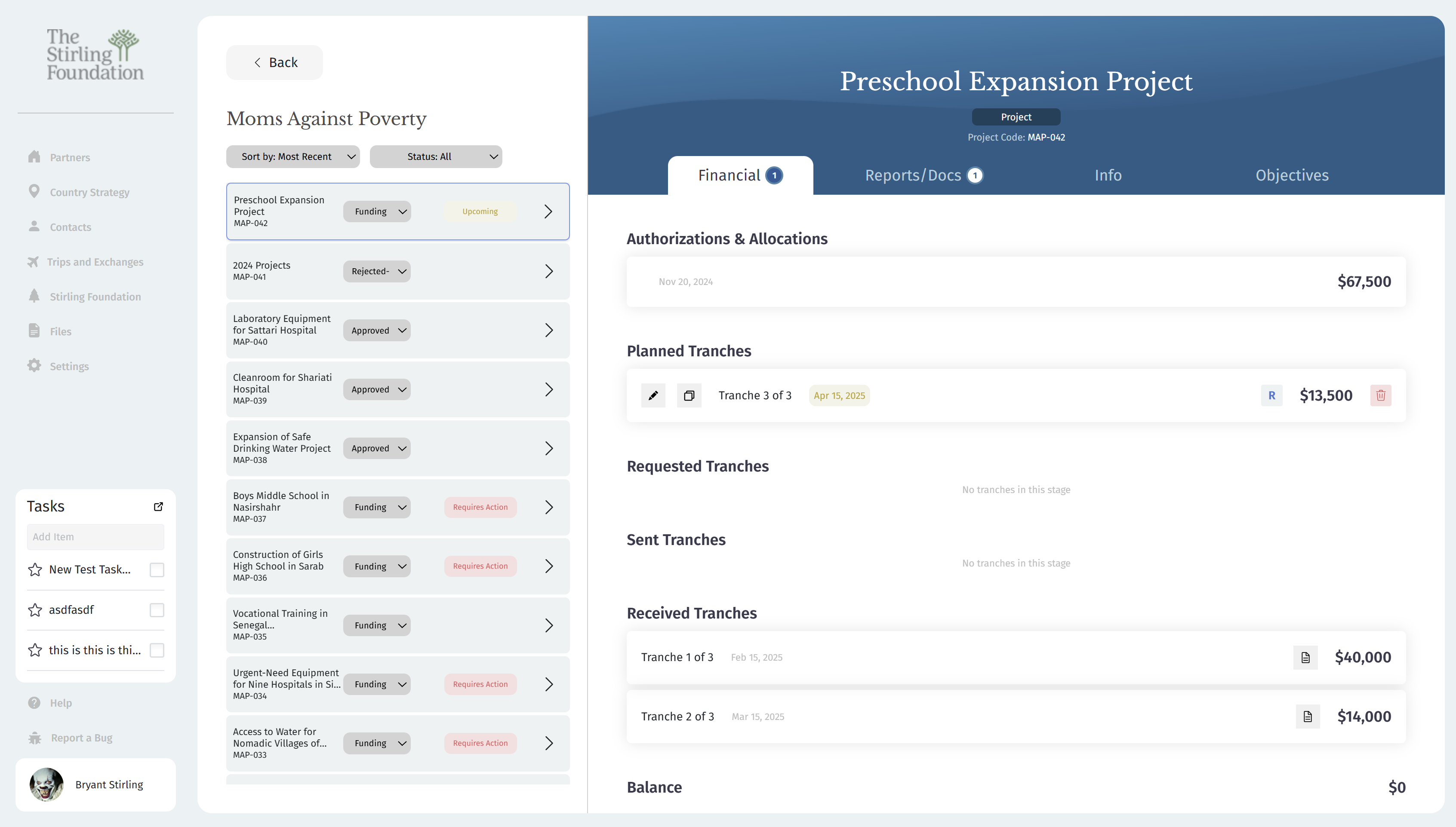 Stirling Foundation project overview